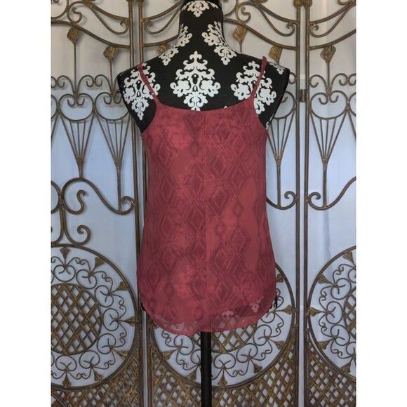 Mudd Burgundy Spaghetti‎ Strap Top Size Small - Picture 2 of 5